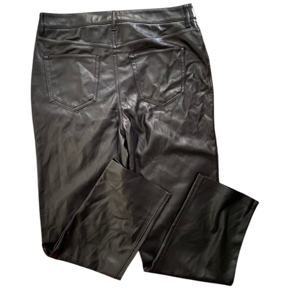 Joie Black Straight Leg Vegan Faux Leather Pants Size 10 NWT - Picture 5 of 13
